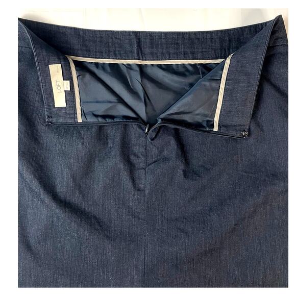 Ann Taylor Loft Petite, Size 12P, Blue Skirt Looks Like Denim - Picture 7 of 9